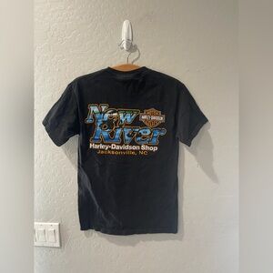 Vintage Y2K Harley Davidson “New River” Chopper‎ Shirt Small Bin 2
